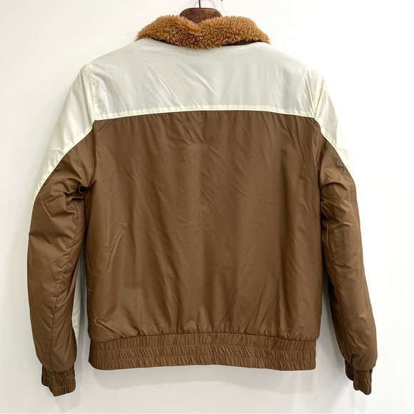 Zyia Camel Sierra Fleece Reversible Jacket Coat 70’s Retro Women’s Size Medium - Picture 7 of 16